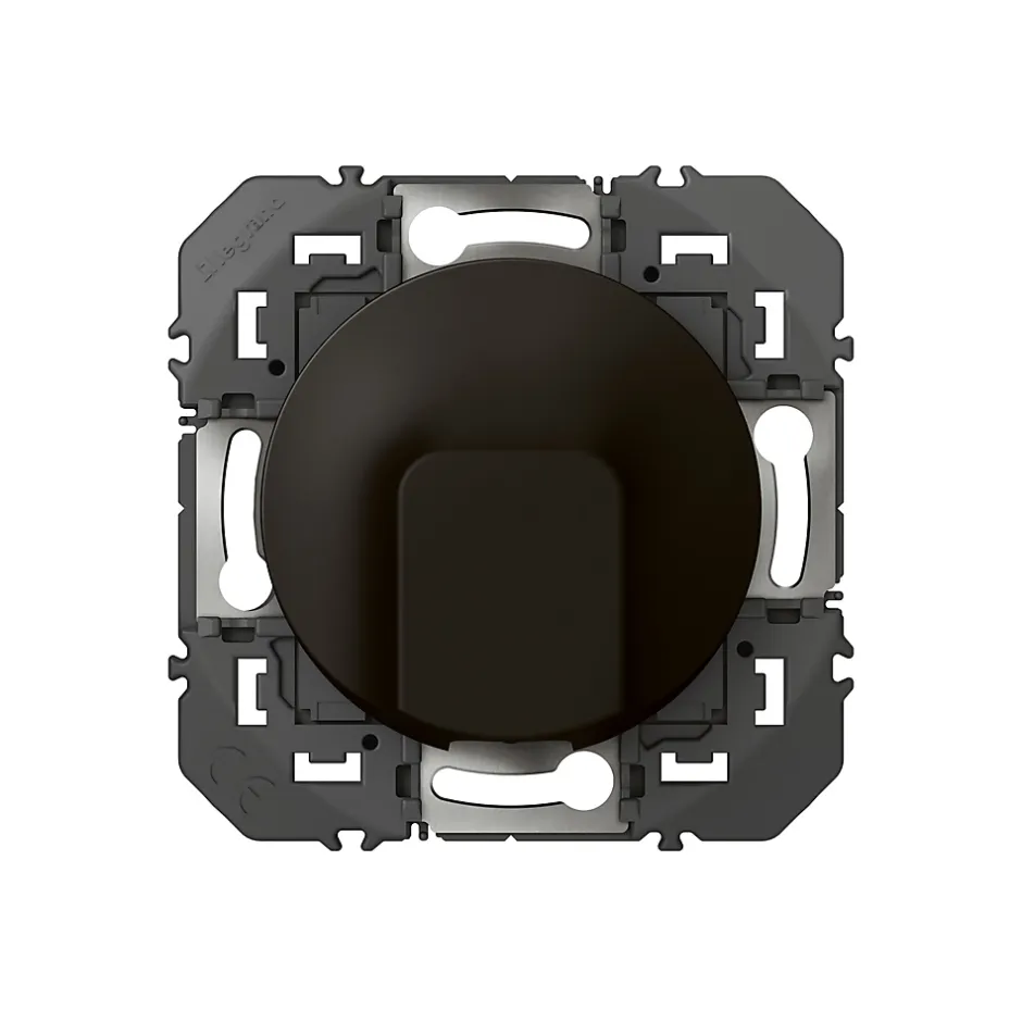 Prise sortie de câble Dooxie noir carrée^Legrand