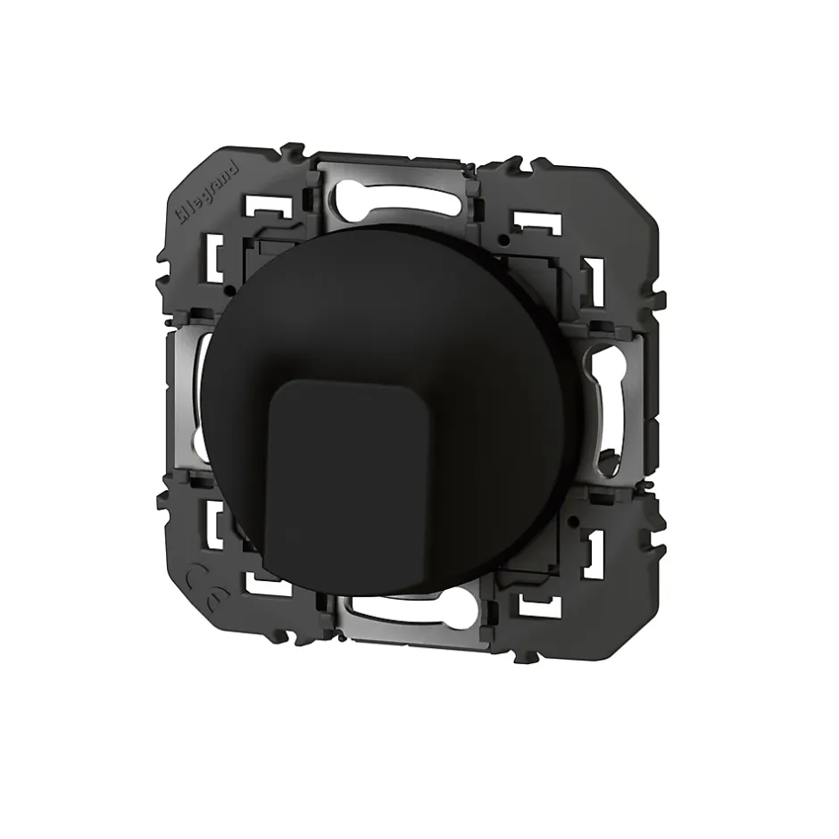 Prise sortie de câble Dooxie noir carrée^Legrand