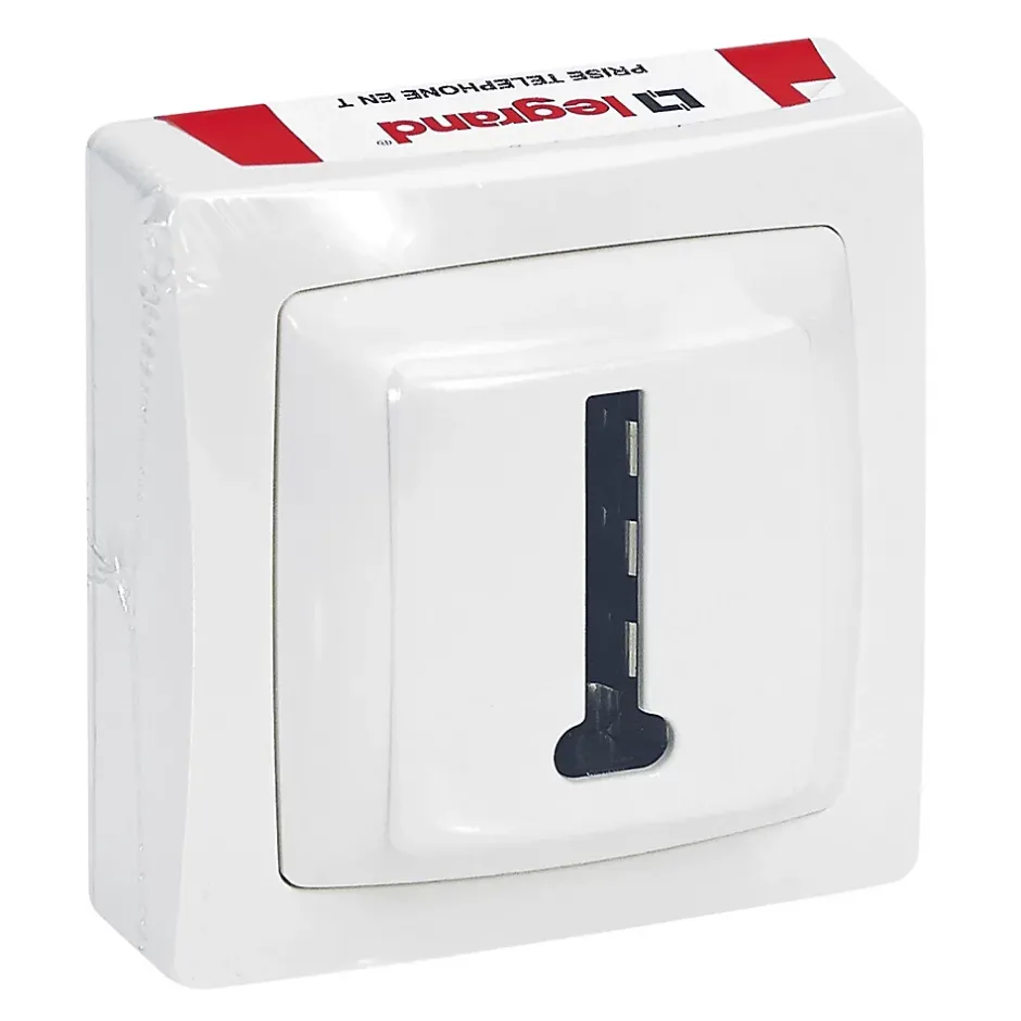 Prise téléphone ASL 8 contact en T blanc^Legrand Hot