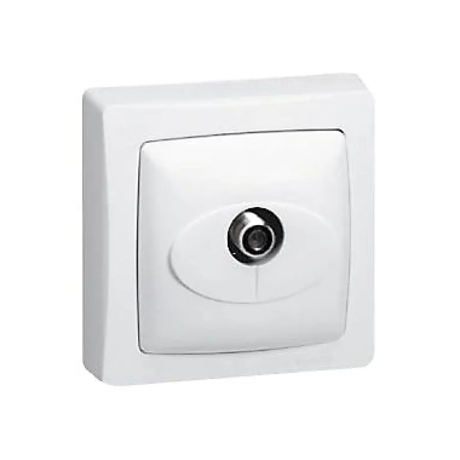 Prise télévision SAT type ''F'' ASL blanc en saillie.-Legrand Online