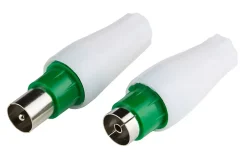 Prise TV à câbler 1 mâle + 1 femelle ø9 mm Blyss^Diall Discount