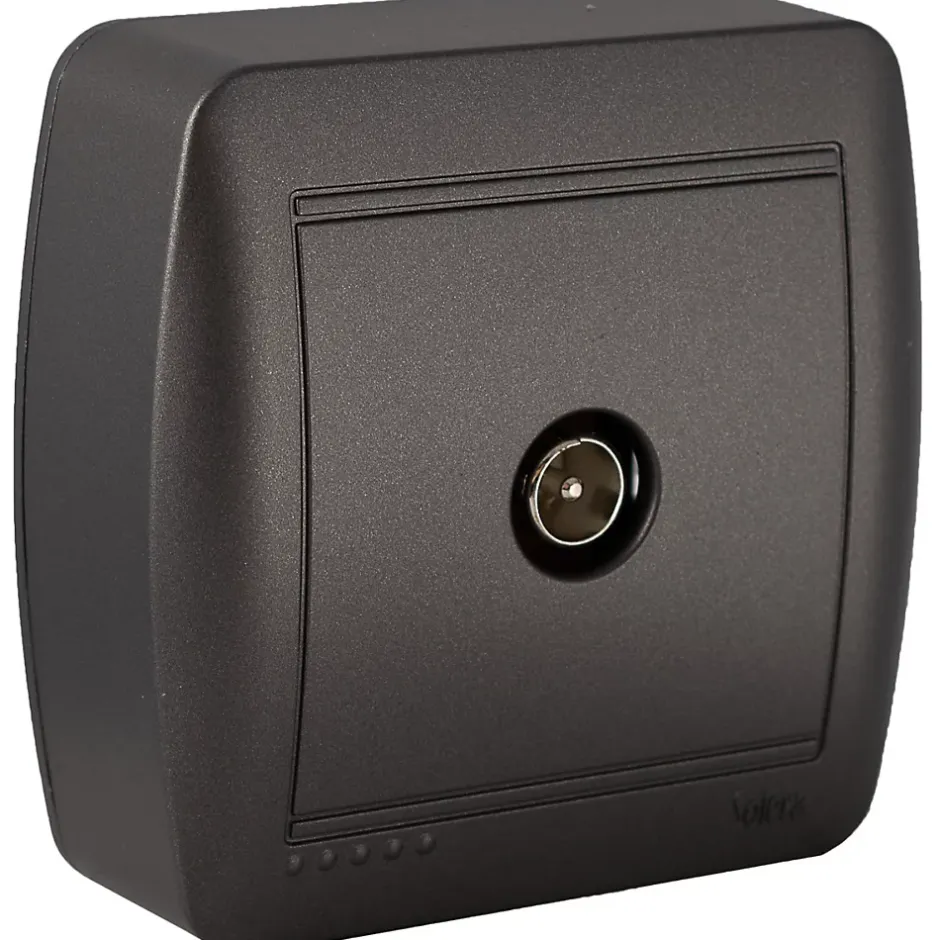 Prise TV en saillie - Noir graphite --Solera Clearance