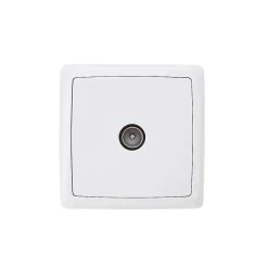 Prise TV monobloc en saillie Sigurd blanc complet-Jacobsen Outlet