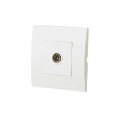 Prise TV simple encastrable blanc complet^ Online