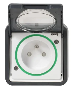 Prise de courant 2 pôles + terre étanche complète encastrée Mureva Styl anthracite^Schneider Electric Clearance