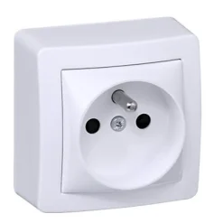 Prise de courant 2 pôles + terre complète saillie Alréa blanc^Schneider Electric Best