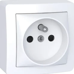 Prise de courant 2 pôles + terre complète saillie Alréa blanc^Schneider Electric Best