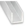 Profilé U aluminium anodisé 20 x 22 x 20 x 1.5 mm, 2 m- Best