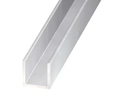 Profilé U aluminium anodisé 20 x 22 x 20 x 1.5 mm, 2 m- Best