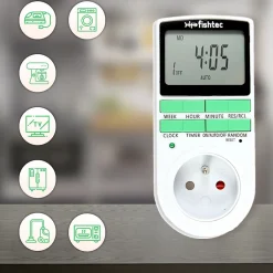 Programmateur digital 16A 3680W - 10 programmes - Mode aléatoire - Écran LCD - Mémoire intégrée^Fishtec Best