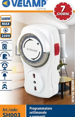 Programmateur hebdomadaire mécanique - 10/16A.-Velamp