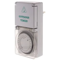 Programmateur mécanique Schuko IP44 noir-Zenitech Hot