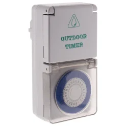 Programmateur mécanique Schuko IP44 blanc-Zenitech New