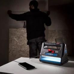 Projecteur de chantier sur batterie + USB 2000 lumens sans fil-Erbauer Discount