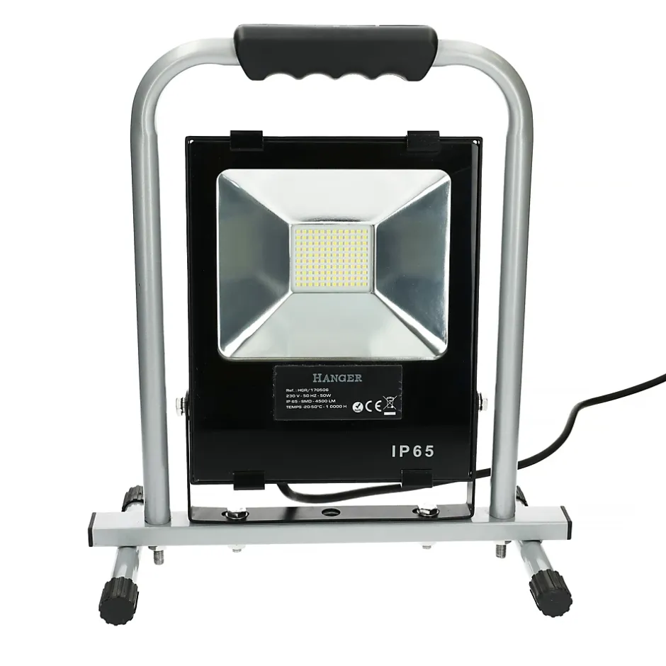Projecteur de chantier LED 50W 4500lm - - 170506-Hanger Discount