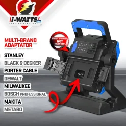 Projecteur de chantier multi batterie 35W - livré sans batterie --I-Watts Pro Online