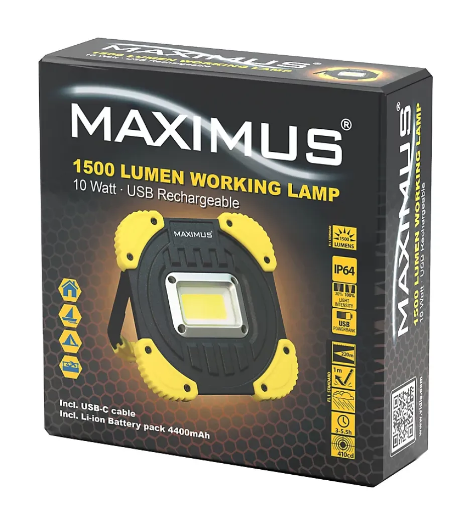 Projecteur de chantier portatif rechargeable M-WKL-023 - 1500lm-Maximus Hot