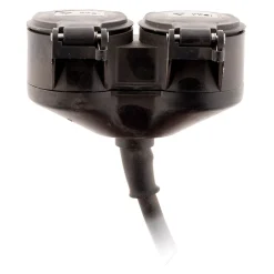 Prolongateur à double tête pour chantier HO7RN-F 16A 3G1,5mm² - Noir 1m --Zenitech Clearance