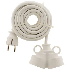 Prolongateur Bi tête 3G1,5mm² - Blanc 5m - 1 prise mâle + 2 prises Femelle - Blanc -^Zenitech Sale