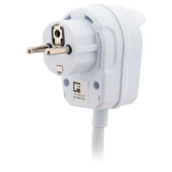 Prolongateur HO5VV-F 3m avec prise gigogne - Blanc --Zenitech New