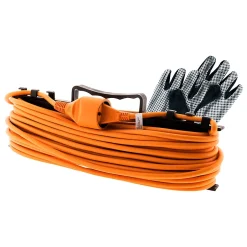 Prolongateur jardin 2x1,5mm² 25m - Orange --Zenitech Clearance