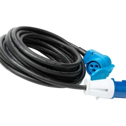 Prolongateur Schuko CEE P17 10m IP44 - Noir/Bleu --Protec Hot
