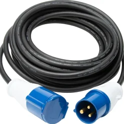 Prolongateur Schuko CEE P17 10m IP44 - Noir/Bleu --Protec