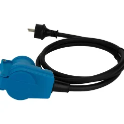 Prolongateur Schuko CEE P17 1,5m IP44 - Noir/Bleu --Protec Online