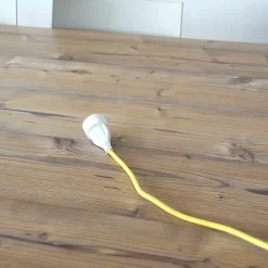 Prolongateur text. fiche plate 5m jaune/noir-Chacon