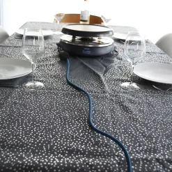 Prolongateur text. fiche plate 3m bleu clair/noir^Chacon Best