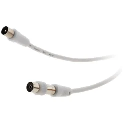 Prolongateur TV mâle/mâle + adaptateur F/F 2m -^Zenitech Sale