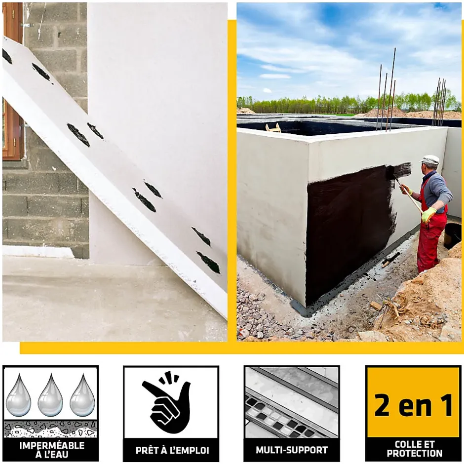 Pâte bitumineuse Igakol 25 kg noir-Sika Clearance