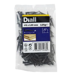 Punaises en acier noirci 6x20 - 125g-Diall Outlet