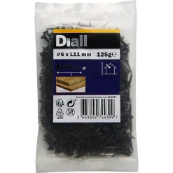 Punaises en acier noirci 6x11 - 125g^Diall Sale