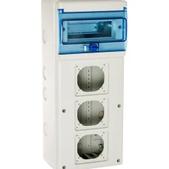 1308pv3 Coffret étanche Ip65 Pour 3 Prises électriques à Composer - 8 Modules - Indubox-Solera Hot