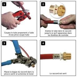 Raccord à sertir fixe femelle PER D16 F3/4 - - 3306-16-20^Garis Online