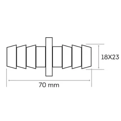 Raccord de jonction pour raccord ou allongement de tuyaux de machine 18x23 ou 18x25 mm^Somatherm for you New