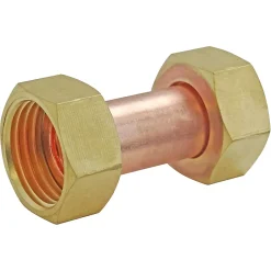 Raccord droit 2 écrous tournants Femelle 20/27 (3/4") - Femelle 20/27 (3/4") - douille cuivre-Somatherm for you Discount