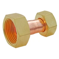 Raccord droit 2 écrous tournants Femelle 20/27 (3/4") - Femelle 15/21 (1/2") - douille cuivre^Somatherm for you Online