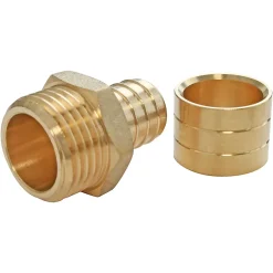 Raccord droit à glissement pour tube PER Ø12 - droit mâle 15/21 (1/2"), lot de 2^Somatherm for you Best