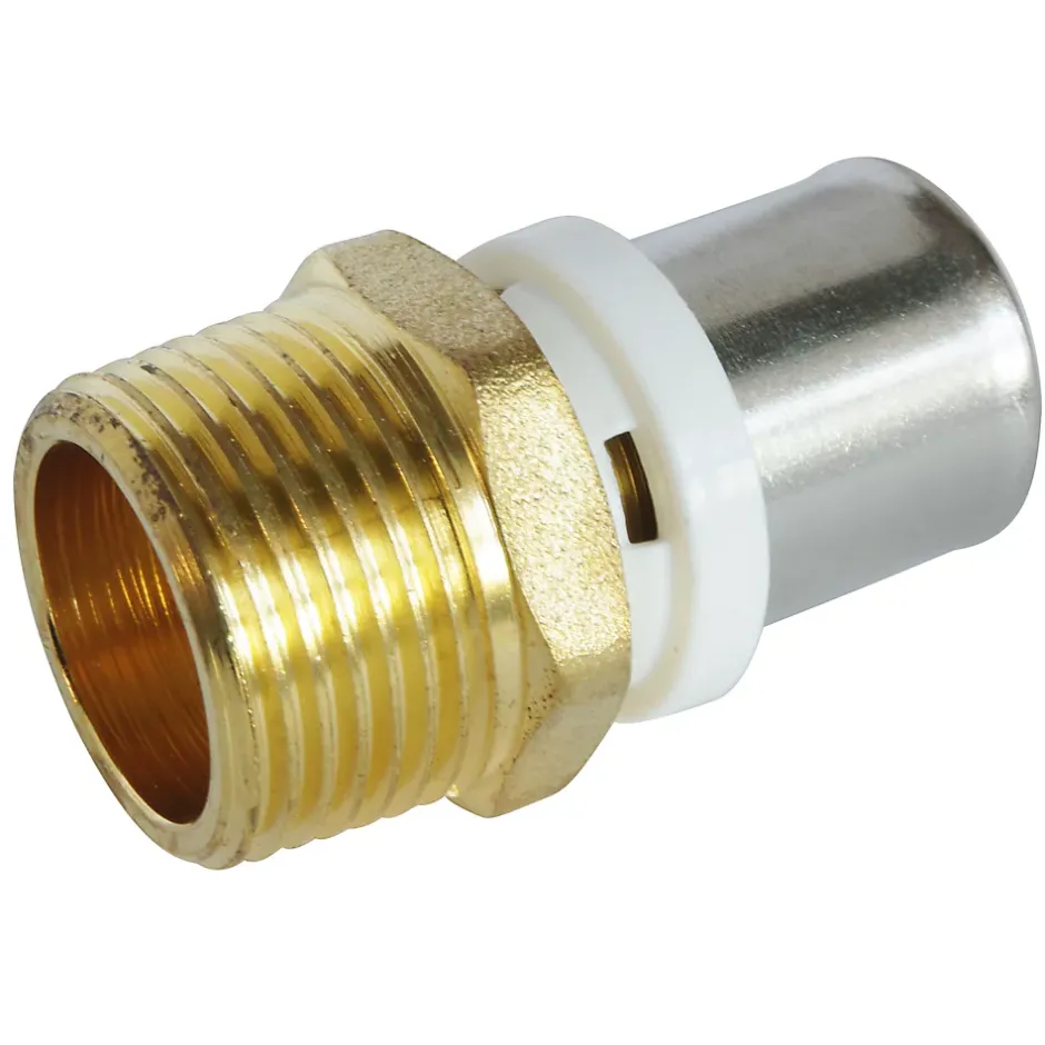 Raccord droit à sertir pour tube Multicouche Ø20 - droit mâle 20/27 (3/4")-Somatherm for you Outlet