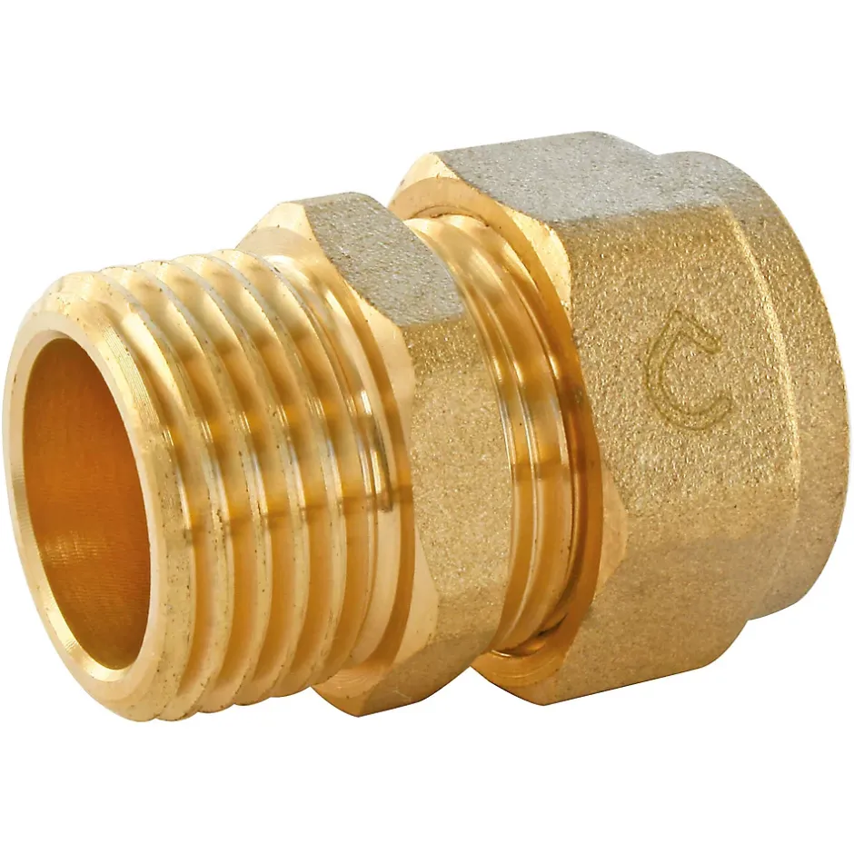 Raccord droit mâle PER à compression Ø20 - Femelle 15/21 (1/2")^Somatherm for you