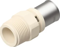 Raccord droit PPSU à sertir multicouche Ø20 mâle 15/21-Somatherm for you New