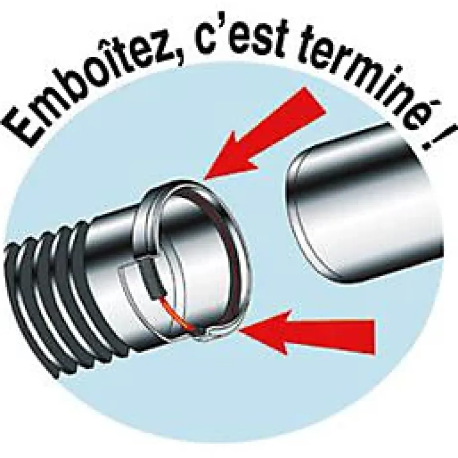 Raccord d'évacuation souple Push Fit ø40 mm-Wirquin Discount