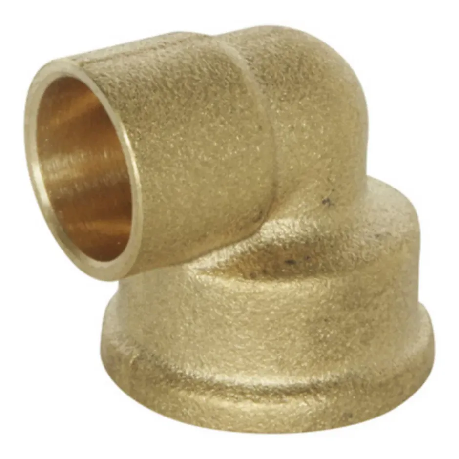 Raccord laiton coudé à souder sur tube cuivre Ø14 - sortie femelle 15/21 (1/2"), lot de 2^Somatherm for you Outlet