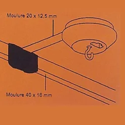 Raccord mur-plafond pour moulure 40 x 16 mm^Legrand