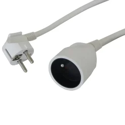 Rallonge blanche H05VVF 3G1 5mm² 10m avec clapet- Outlet