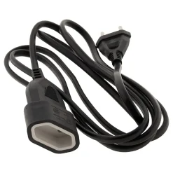 Rallonge de câble HO5VV-F 2x1mm² - 2m - noir --Zenitech