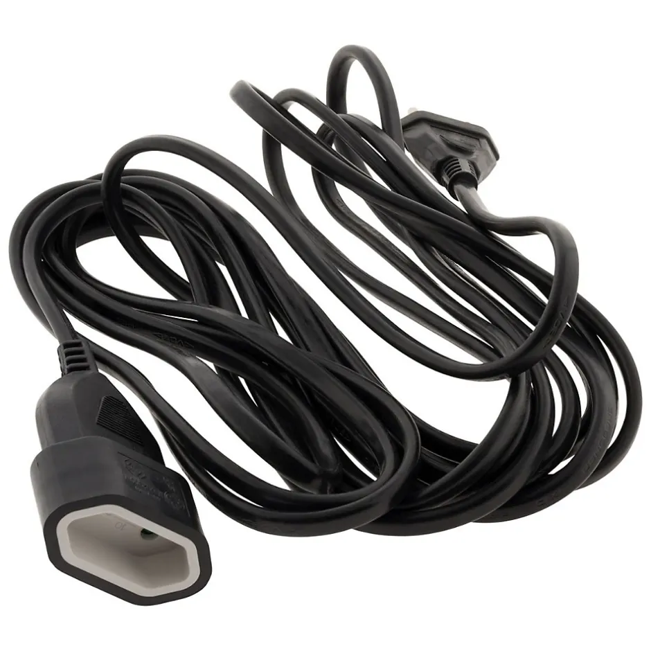 Rallonge de câble HO5VV-F 2x1mm² - 5m - noir --Zenitech Best