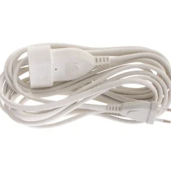 Rallonge de câble HO5VV-F 2x1mm² - 5m - blanc --Zenitech Discount